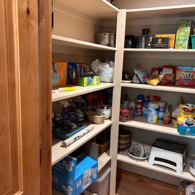 Left side of walk-in pantry